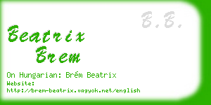 beatrix brem business card